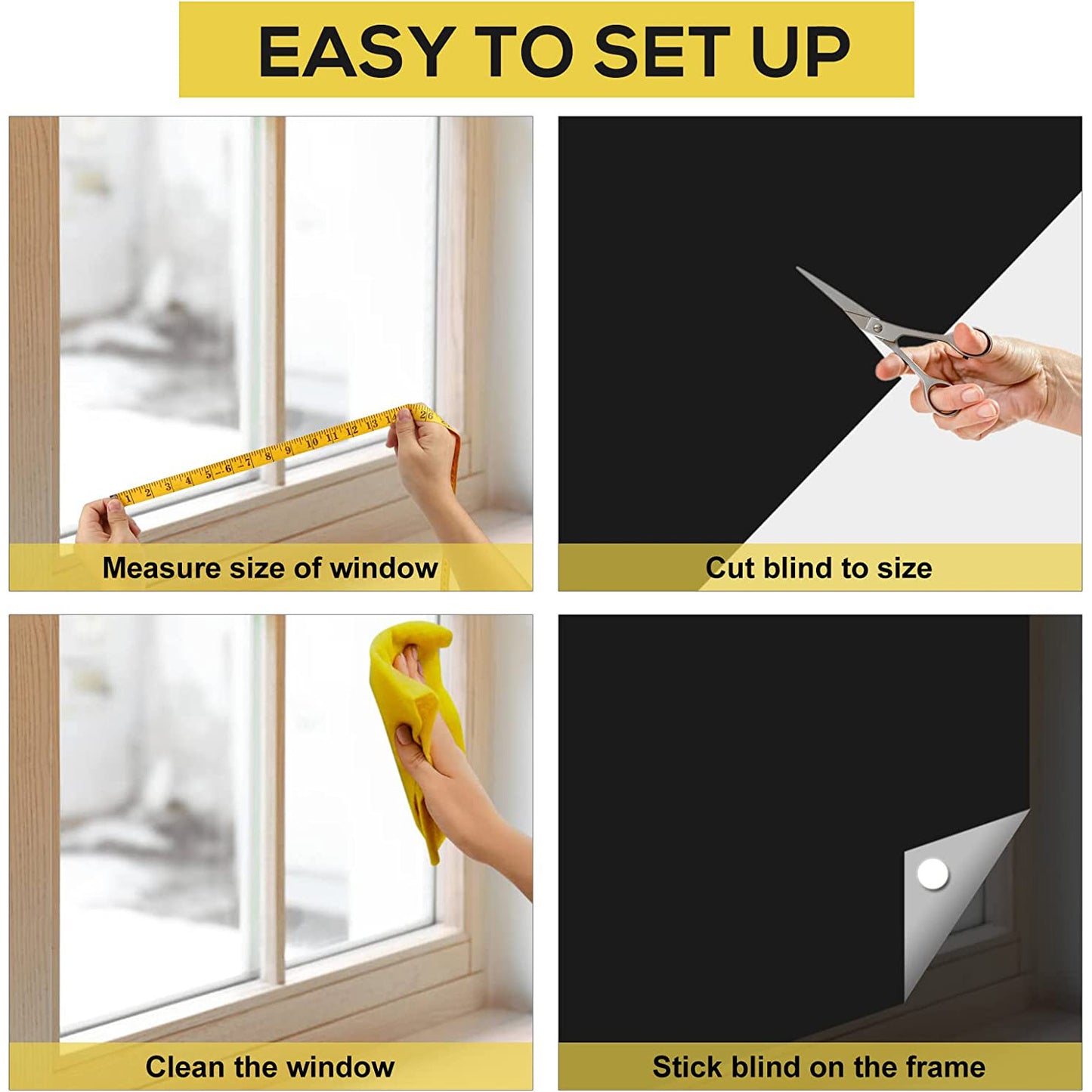 Self-Adhesive DIY Cutting Blinds Full Shading