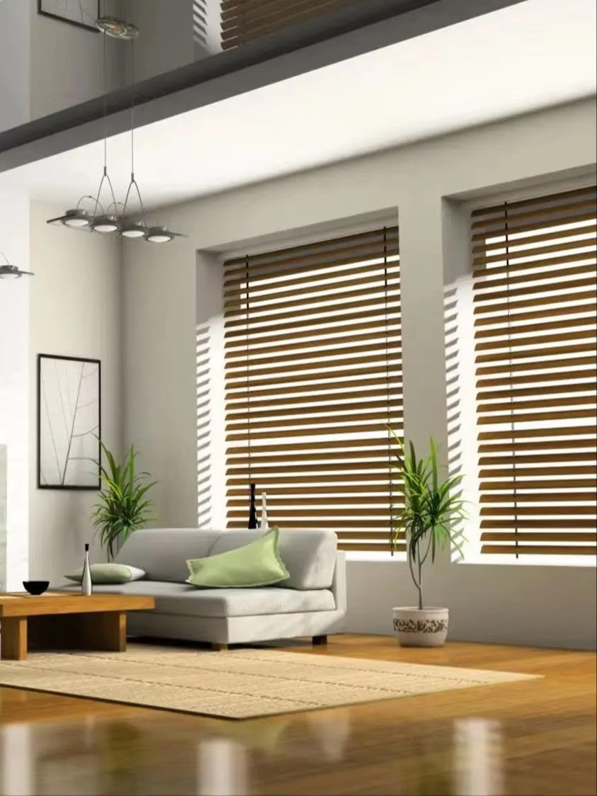 Cordless Real Wood Blinds for Window Venetian Blinds 50mm