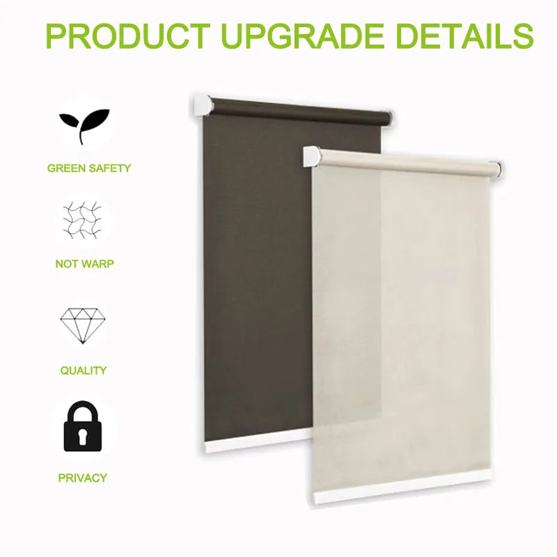 Motorized Blind Roller Blinds Window Full Shade Screen UV Protection
