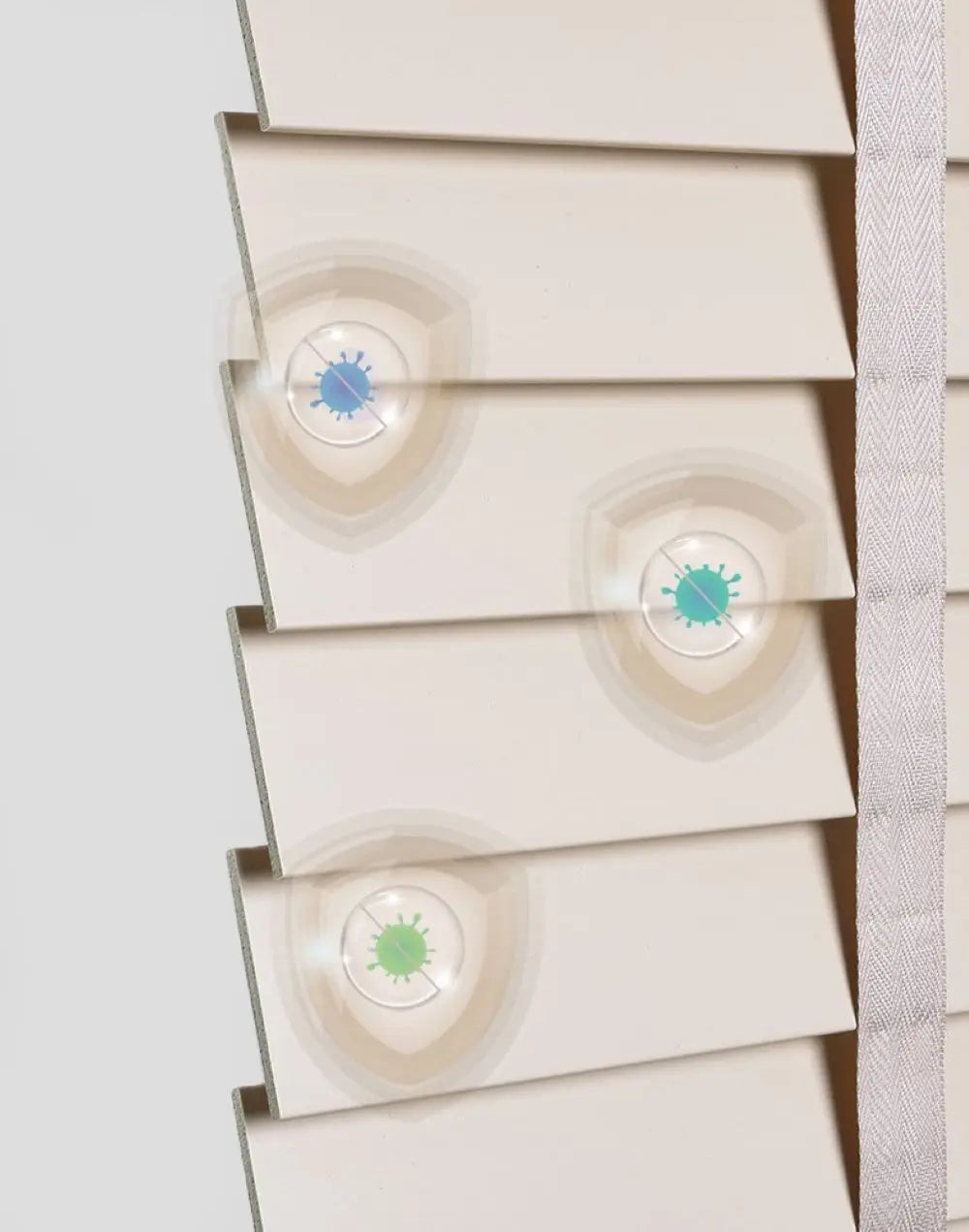 Electric Control Faux Wood Window Shade App Control