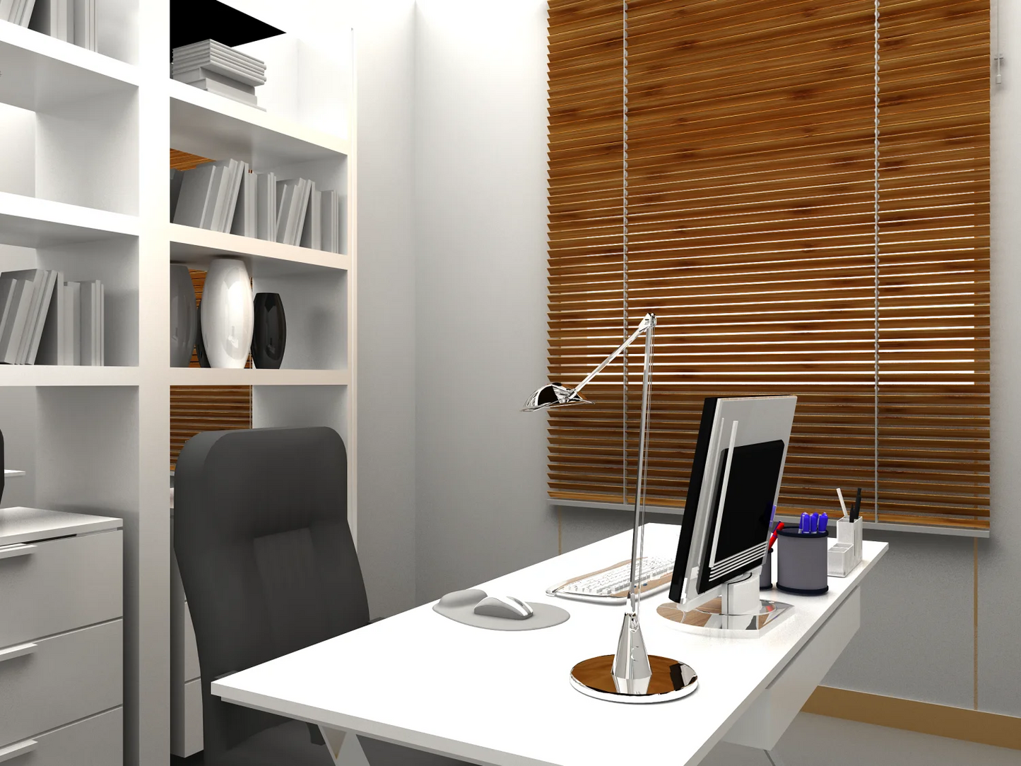 Electric System Solid Wood Venetian Window Shade