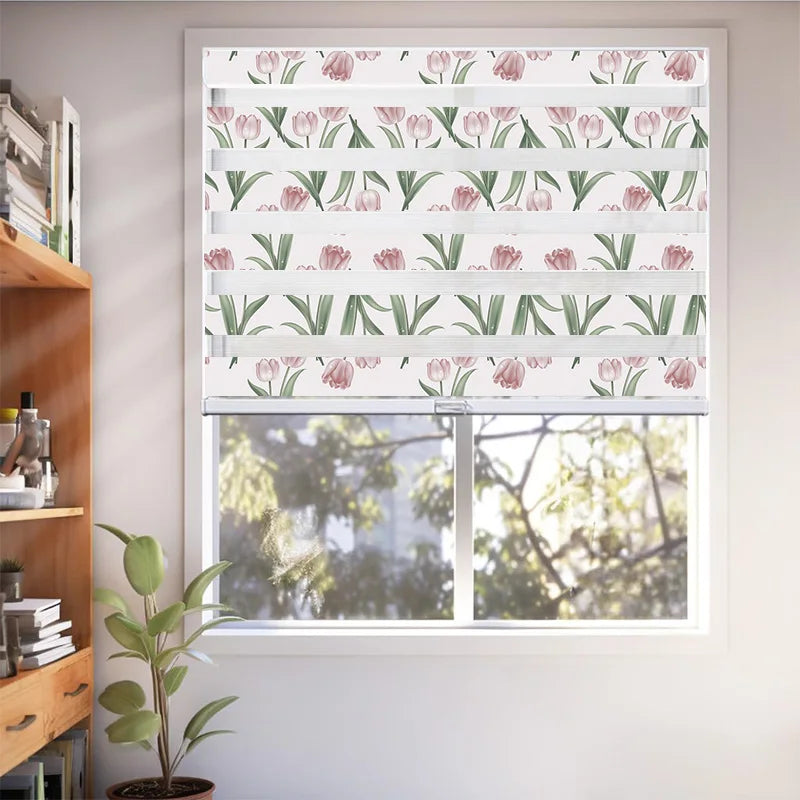 Zebra Blinds Cordless Day and Night Window Shades 3D Printed Blind