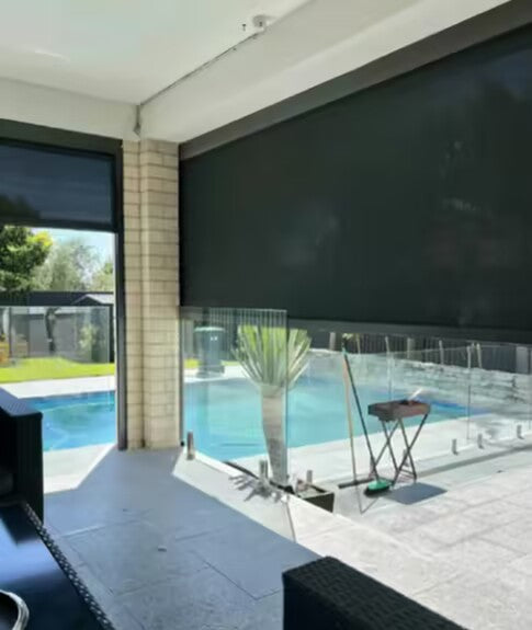 Outdoor Roller Shade Blinds Windproof Window Blind