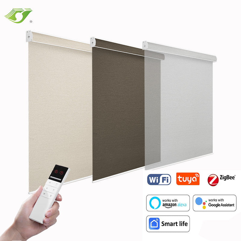 Motorized Blind Roller Blinds Window Full Shade Screen UV Protection