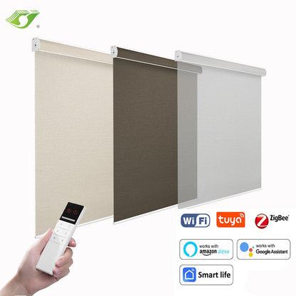 Motorized Blind Roller Blinds Window Full Shade Screen UV Protection