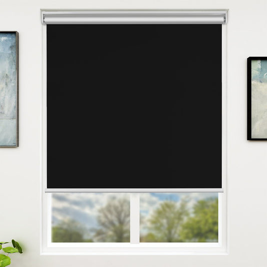 Cordless Roller Shades Black Window Blinds