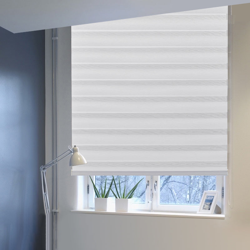 Motorized Stripes Zebra Blinds Day Night Electric Window Shades Blackout