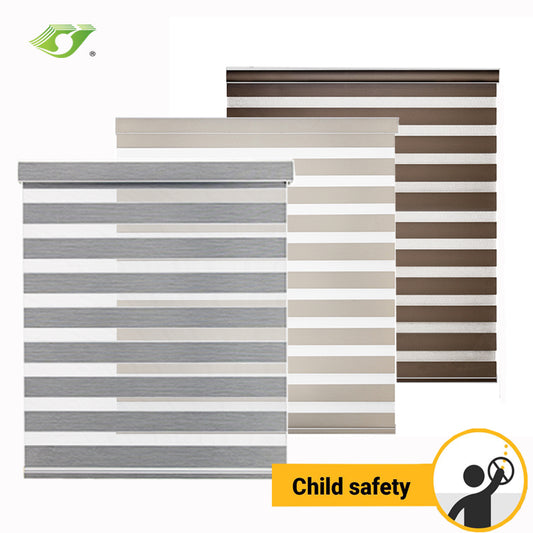 Cordless Zebra Blinds Light Filtering Window Blind Shades Day Night