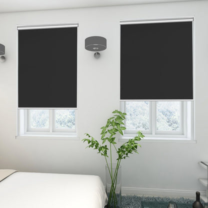 Cordless Roller Shades Black Window Blinds