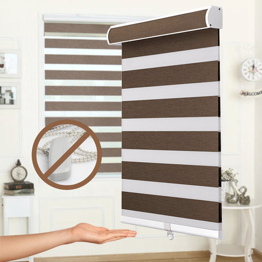 Stores zébrés occultants à ressorts, taille personnalisable