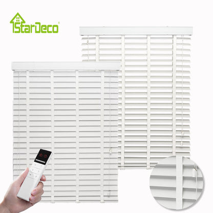 Electric Faux Wood Blinds Venetian Blind for Window