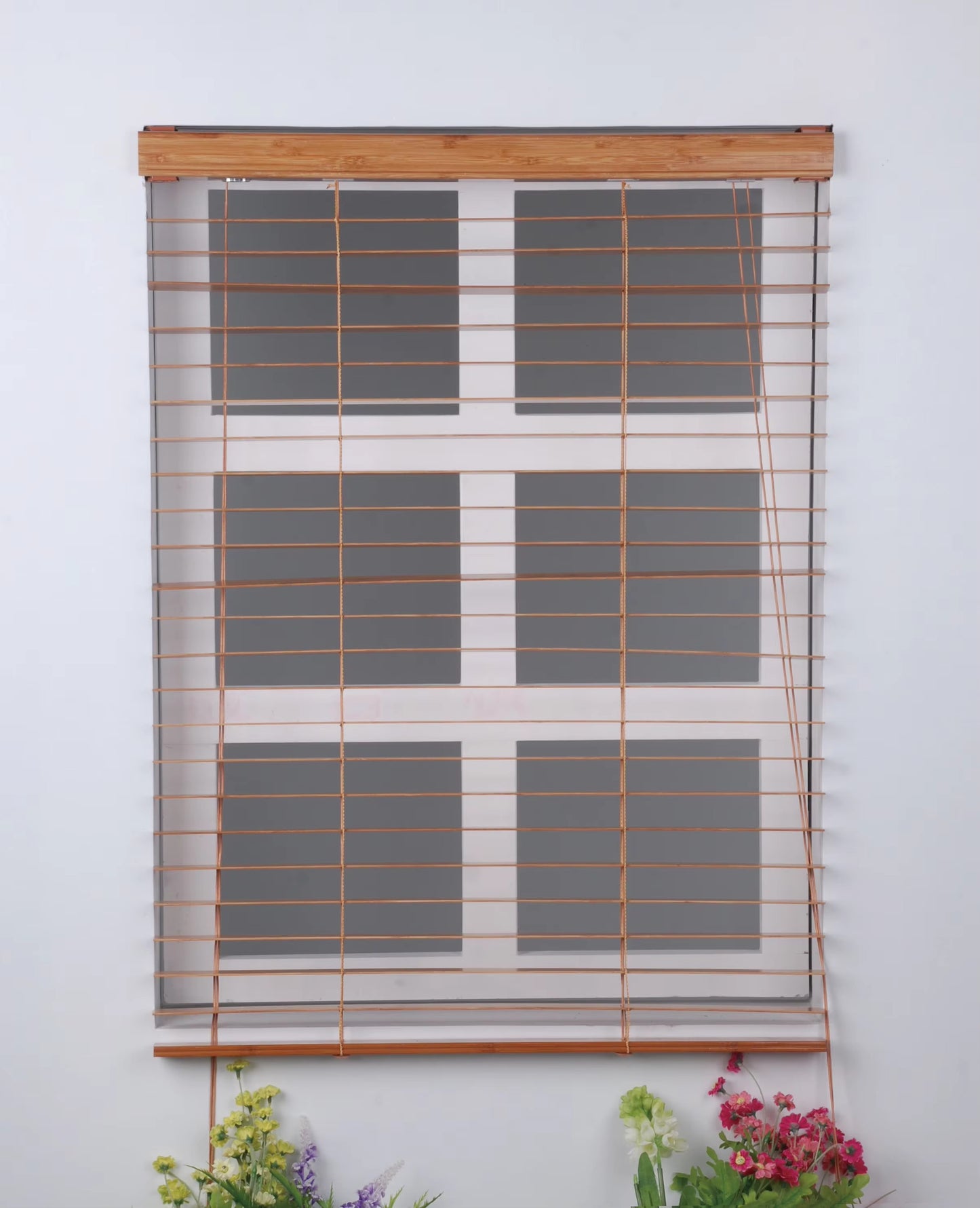 Smart Control Ladder Belt Real Wood Blind Eco-Friendly Venetian Blind 50mm