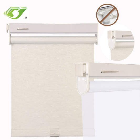 Cordless Roller Blinds Child Safety Blackout No Drilling