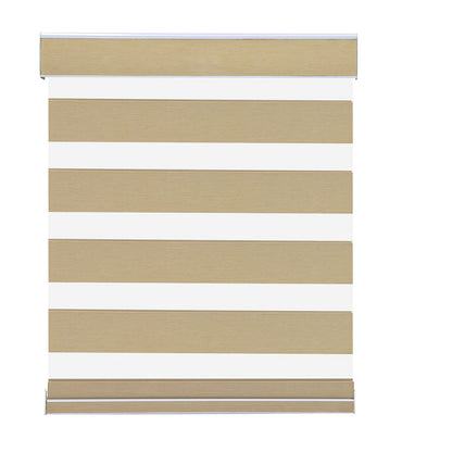 Roller Window Shades Day Night Zebra Blinds Stripes Blackout Cordless