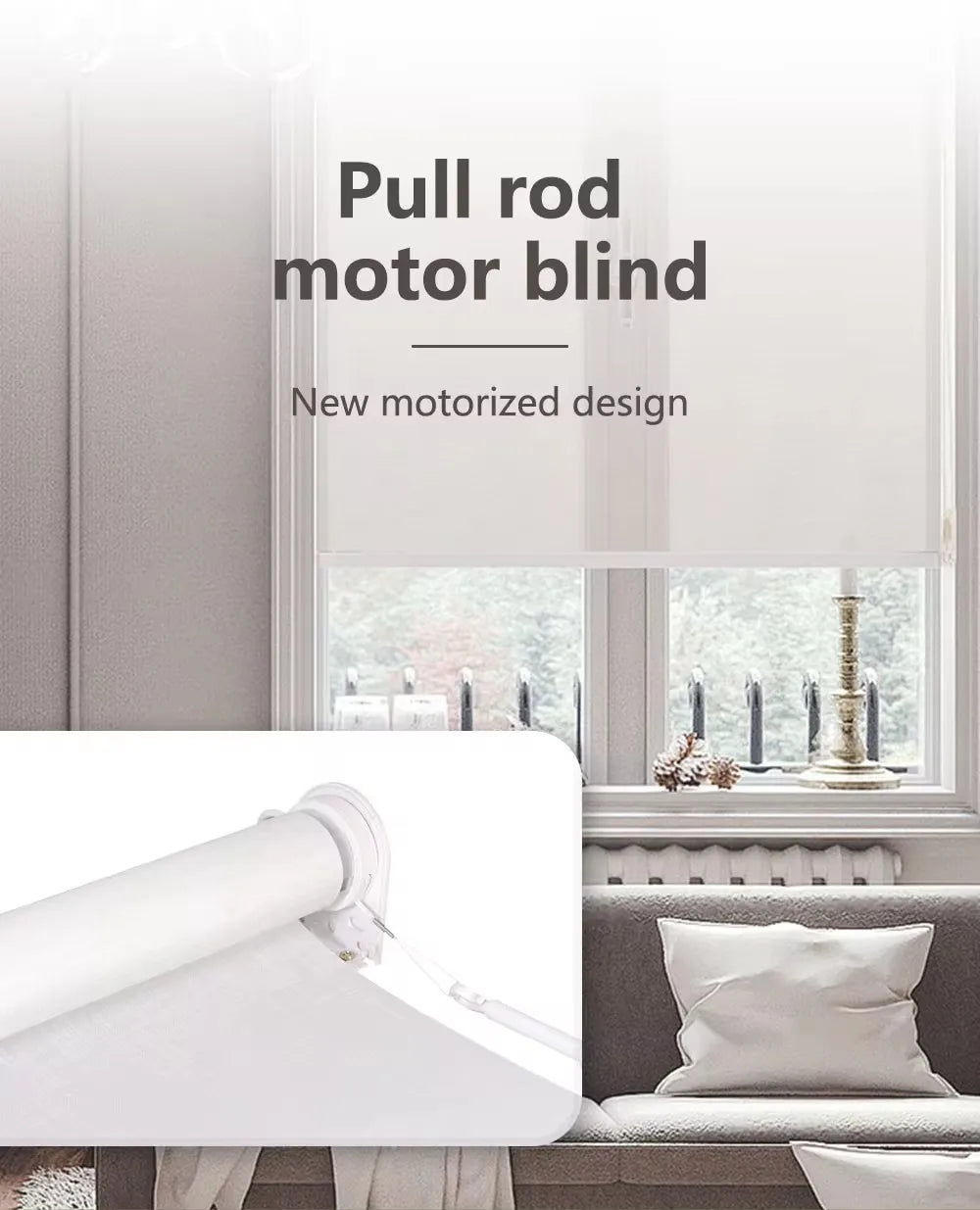 Cordless Roller Blinds Semi-Blackout Fabric Roller Blind