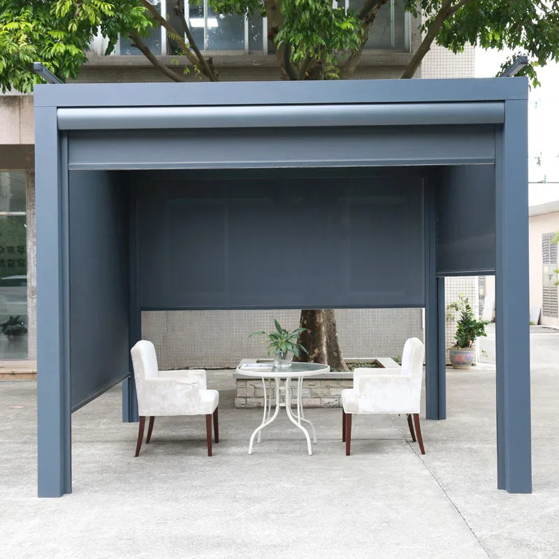 Outdoor Roller Blinds Customized Electric Control