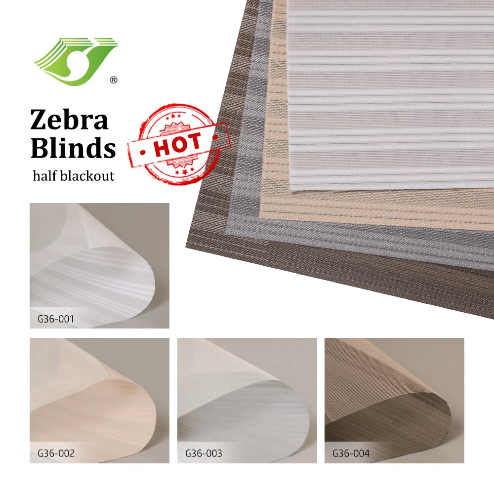 Electric System Zebra Blinds Window Shade