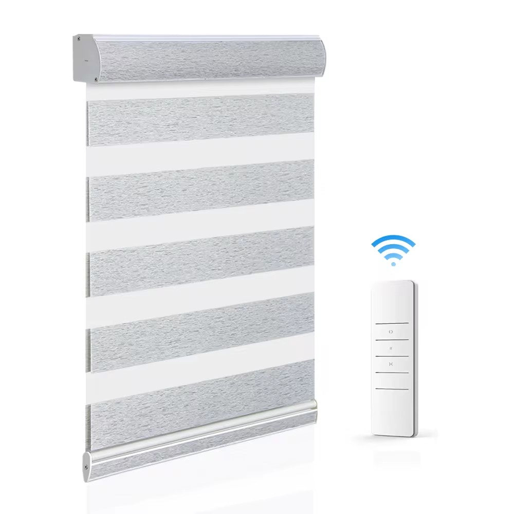 Stores zébrés motorisés semi-occultants WIFI Alexa Zigbee Zebra Window Shade