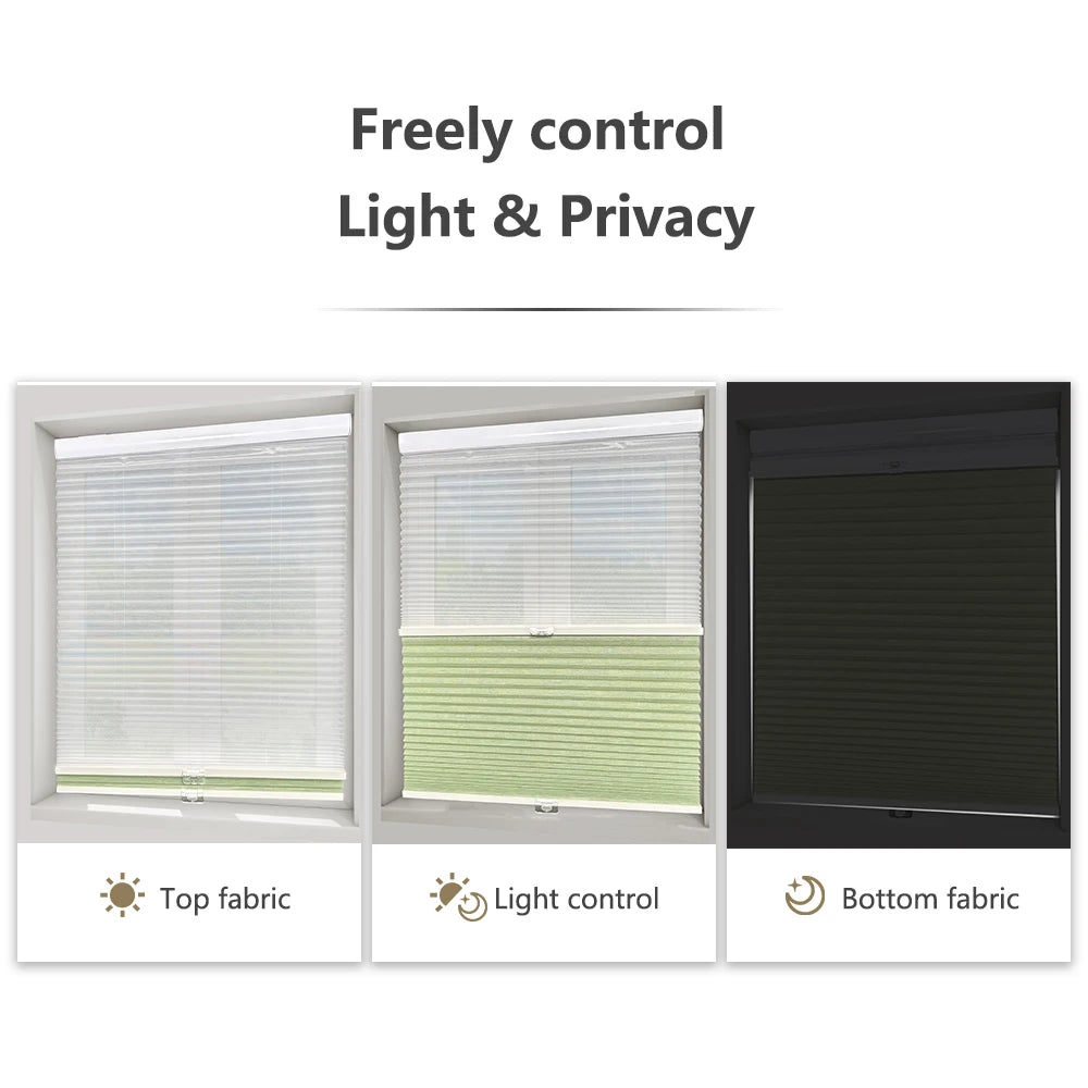 Manual Day and Night Honeycomb Blinds for Window Shade