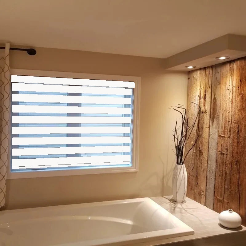 Motorized Roller Blind Zebra Blinds Double Layer