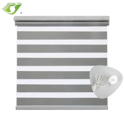 No Drilling Zebra Blinds Double Layer Fabric Light Filtering
