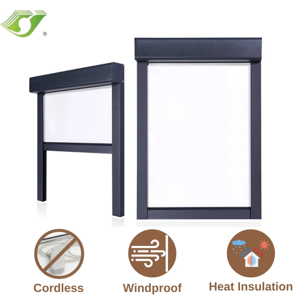 Outdoor Roller Blinds Cordless Roll Up Shade