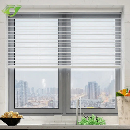 Electric Faux Wood Venetian Blinds Safety for Children and Pets