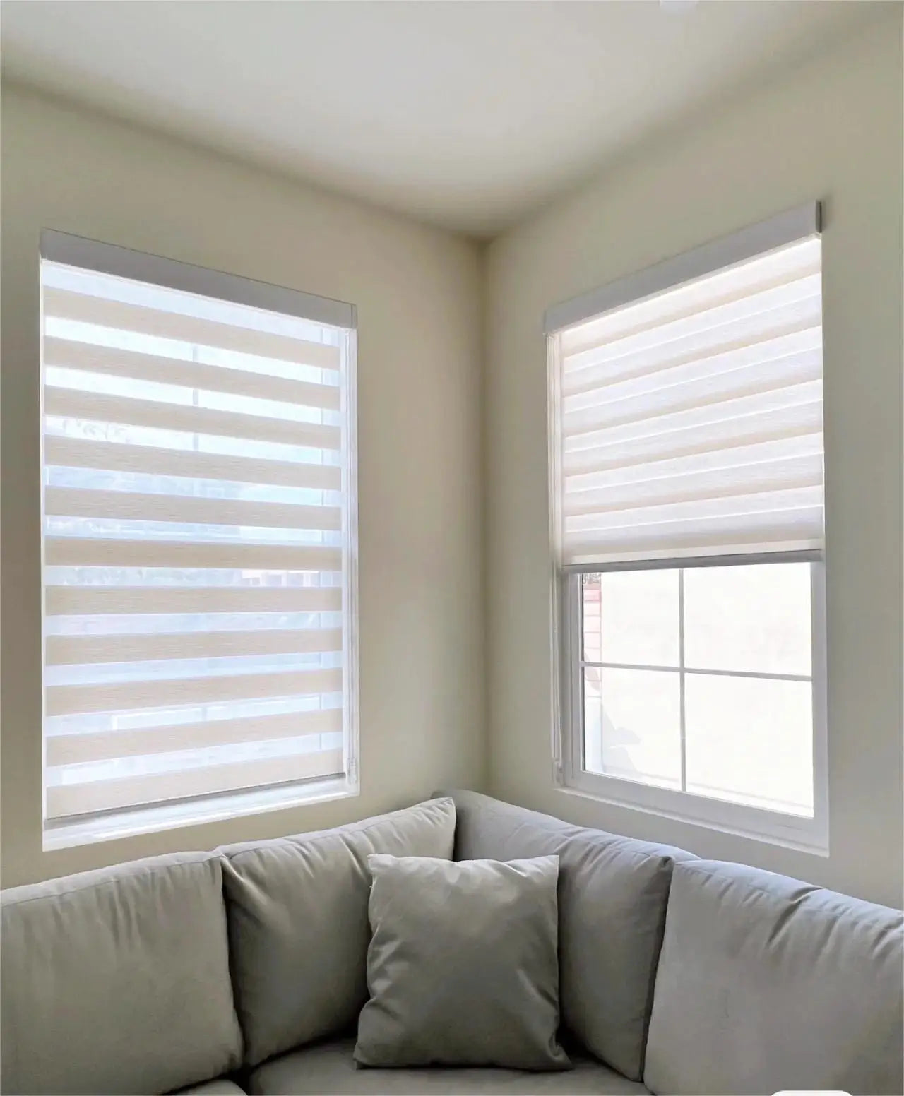 Window Curtains Electric Zebra Blinds Day and Night Shade