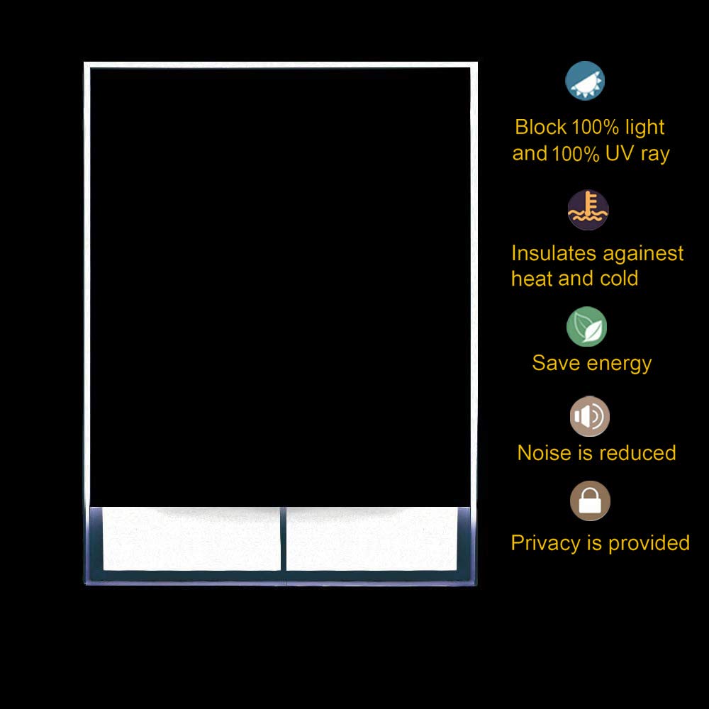 Cordless Roller Shades Black Window Blinds